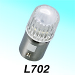 L700シリーズ集光タイプLEDバルブ ブルー 12v- ピン式口金 BA9S 型 0.25w 全長24mm M＆H（マツシマ）