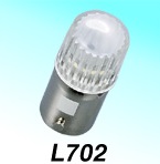 L700シリーズ集光タイプLEDバルブ イエロー 12v- ピン式口金 BA9S 型 0.25w 全長24mm M＆H（マツシマ）