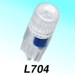 L700シリーズ集光タイプLEDバルブ ブルー 12v- ウェッジ（中） 差込幅9.5mm 0.25w 全長28mm M＆H（マツシマ）