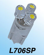 L700シリーズ拡散タイプLEDバルブ ブルー 12v-用 ウエッジ（中） 差込幅:9.5mm 12v- 0.5w 全長28mm M＆H（マツシマ）