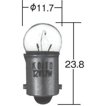 6Vメーター球パネル・シグナルランプ球KOITO1個 MINIMOTO（ミニモト）