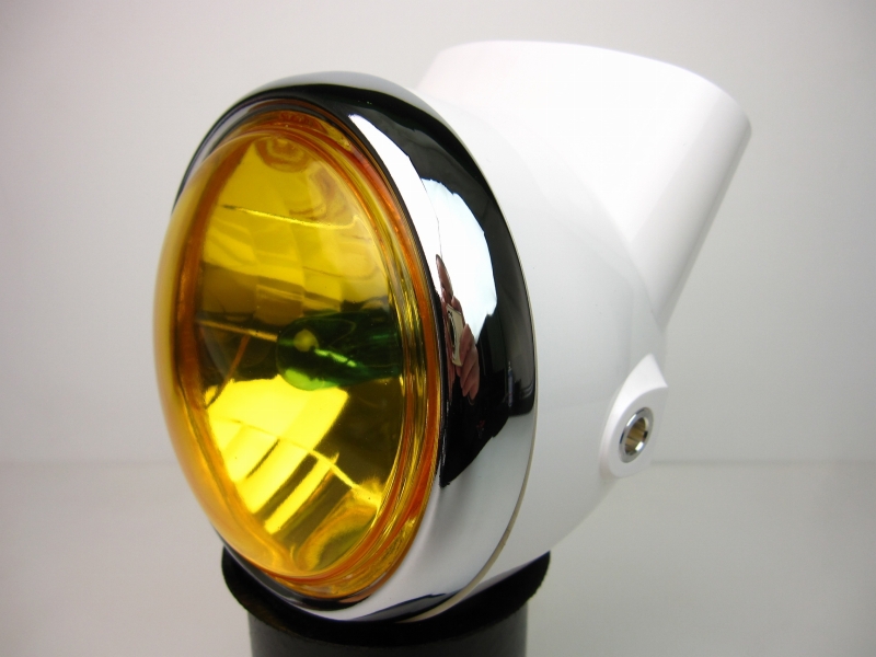 ヘッドライト マルチリフレクターイエロー×ホワイトセット MINIMOTO（ミニモト） ダックスST50（6V）
