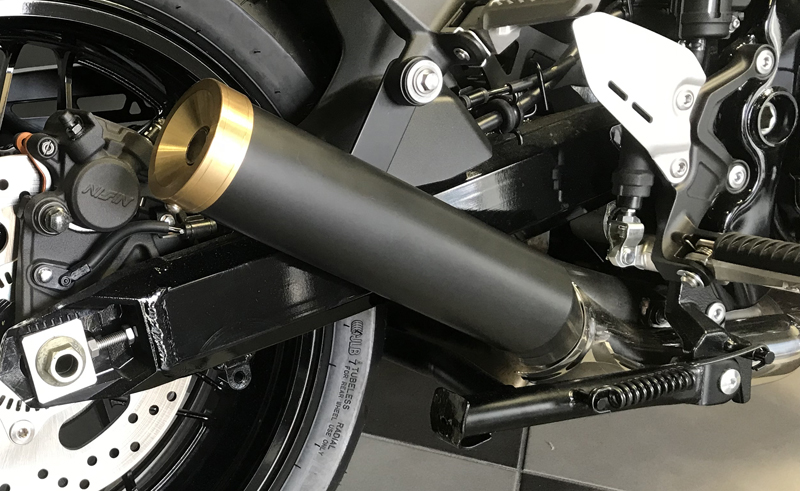 DrZ Racing （ドクターZレーシング） Brass D Short Zマフラー ブラック/真鍮エンド N PROJECT（エヌプロジェクト） Z900RS（17年）