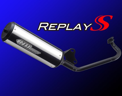 Replay Sマフラー【Ecoプライスシリーズ】O2センサーボス付 JMCA認証モデル NRマジック レッツ4・レッツ5（Let's）CA45・CA47A