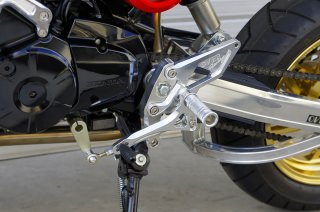 バックステップ 4ポジション シルバー OVER（オーバーレーシング） GROM（グロム）