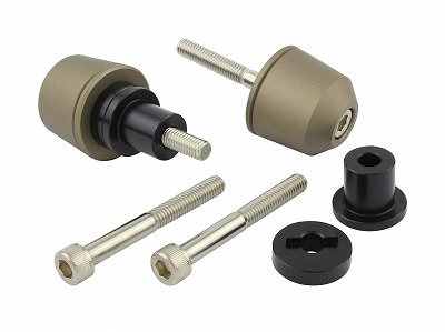 ソリッドバーエンド KAWASAKI系M6タイプ（外径Φ29mm） マットチタンカラー POSH（ポッシュ）