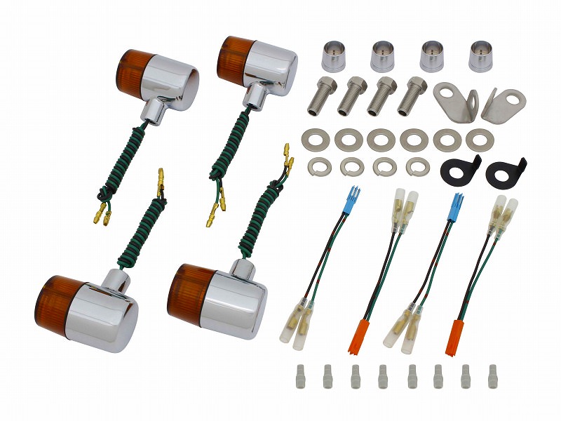 クラシカルシリーズ71タイプウインカーセット メッキボディ/オレンジレンズ POSH（ポッシュ） FTR223/D（08年〜）