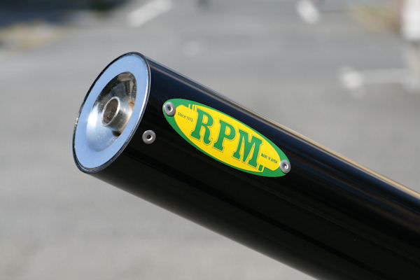 250Singleマフラー アルミサイレンサーブラックアルマイト RPM 250TR（キャブ車）〜06年