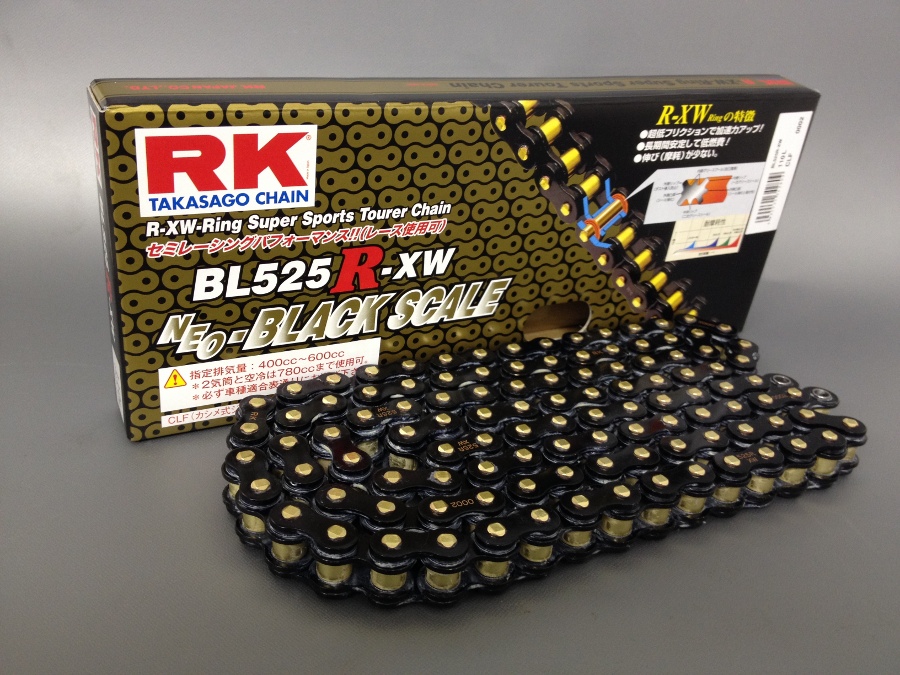 R-XWシリーズ BL428R-XW 120 シールチェーン ブラックゴールド RK [BL428R-XW120] - バイク王ダイレクト