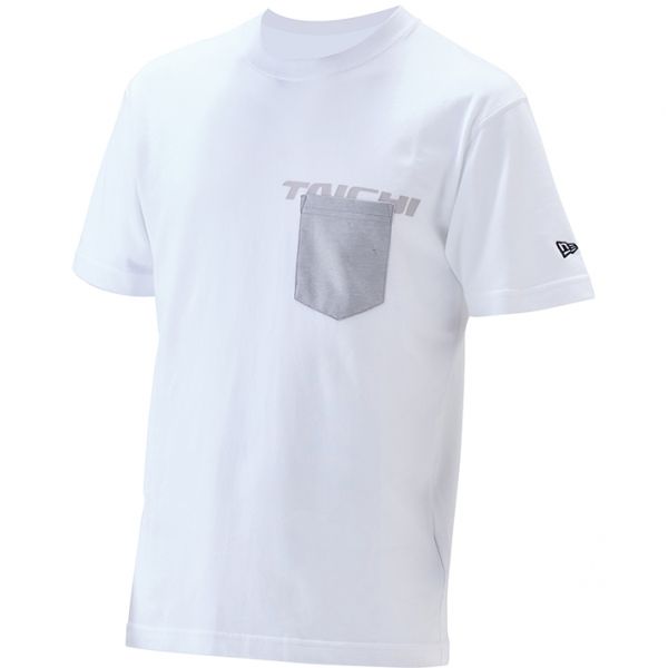 NEU004 COTTON POCKET T-SHIRT×TAICHI グレー/ホワイト M（ニューエラコラボモデル） RSタイチ（RSTAICHI）