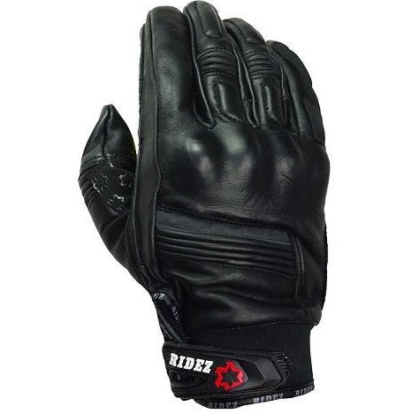 QUASAR GLOVES BLACK RLG263 バイク用グローブ Mサイズ RIDEZ（ライズ）