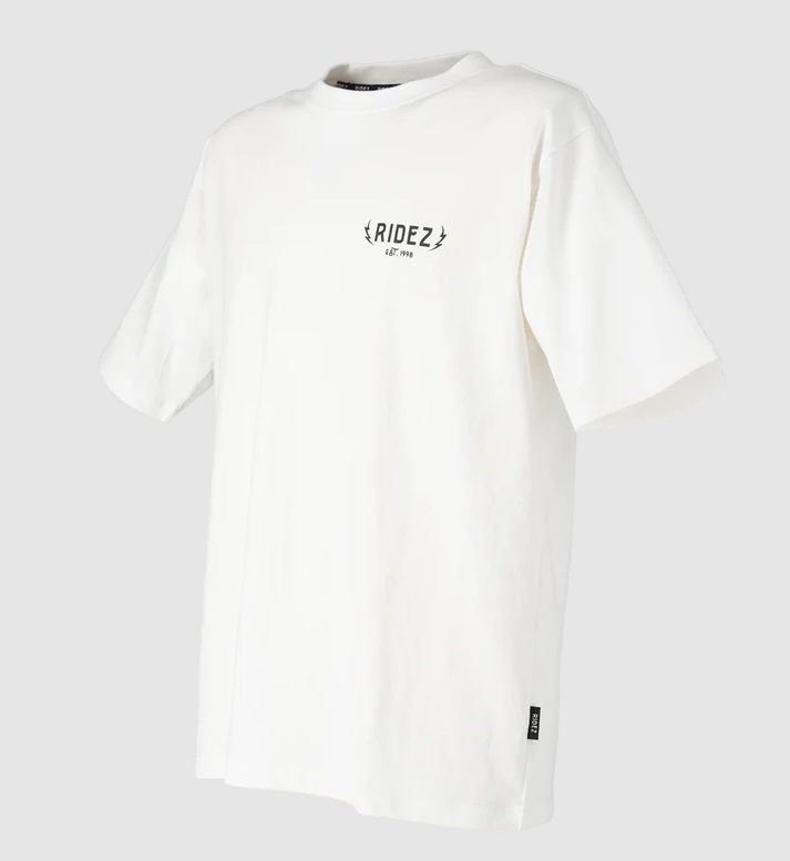 RD7000 THUNDER LOGO TEE（サンダーロゴTシャツ） ホワイト Lサイズ RIDEZ（ライズ）