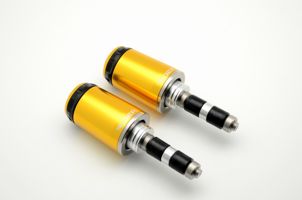 ハンドルバーエンド ロングタイプ ハンドル内径15.5-18mm カラー：ゴールド RIDEA（リデア）