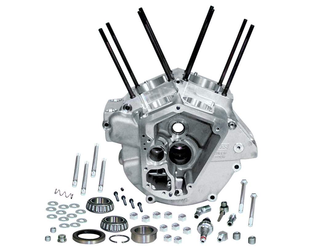 スーパーストック クランクケース 84-91ビッグツイン 3-1/2ボア ナチュラル（022042） S＆S（エスアンドエス）