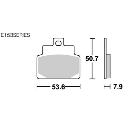 E153 ストリート（セラミック）ブレーキパッド SBS（エスビーエス）