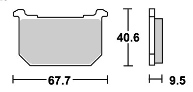 ストリート（セラミック）ブレーキパッド リア用 540HF SBS（エスビーエス） Z750FX-3