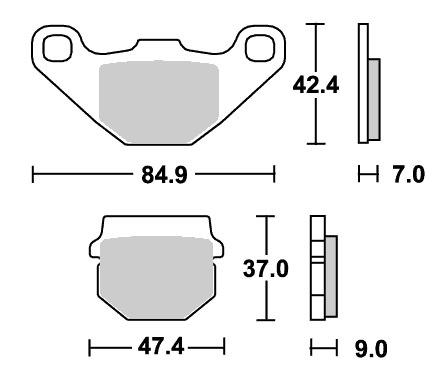 オフロード（シンター）ブレーキパッド フロント用 544SI SBS（エスビーエス） KS-2（88〜89年）