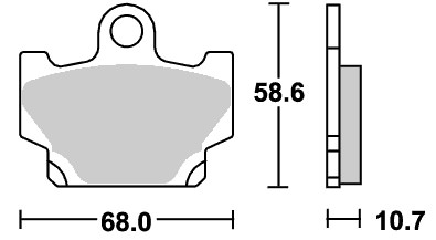 ストリート（セラミック）ブレーキパッド リア用 550HF SBS（エスビーエス） RZ350R（83年）