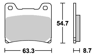 ストリートエクセル（シンター）ブレーキパッド フロント用 555HS SBS（エスビーエス） V-MAX1200（85〜92年）