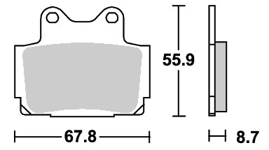 ストリートエクセル（シンター）ブレーキパッド フロント用 570HS SBS（エスビーエス） RZ350RR（84年）