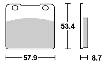 ストリート（セラミック）ブレーキパッド フロント用 577HF SBS（エスビーエス） RG500 GAMMA（85年〜）