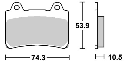 ストリートエクセル（シンター）ブレーキパッド フロント用 590HS SBS（エスビーエス） TZR250（86〜88年）