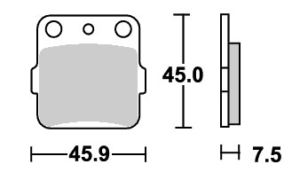 ストリート（セラミック）ブレーキパッド リア用 592HF SBS（エスビーエス） RM125（86年）