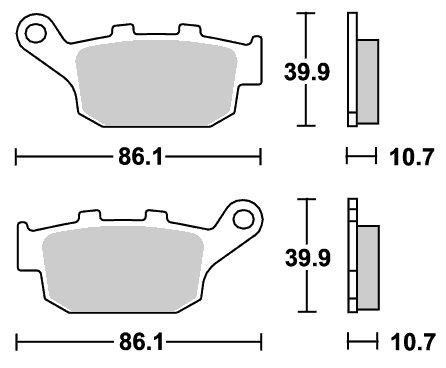 ストリートエクセル（シンター）ブレーキパッド リア用 614LS SBS（エスビーエス） CBR250R（MC17/19）