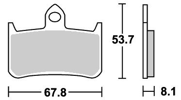 レーシング（デュアルカーボン）ブレーキパッド フロント用 622DC SBS（エスビーエス） CB1000SF（92〜96年）
