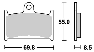 ストリート（セラミック）ブレーキパッド フロント用 624HF SBS（エスビーエス） GSX-R600（97年）