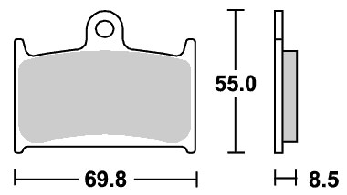 ストリートエクセル（シンター）ブレーキパッド フロント用 624HS SBS（エスビーエス） FZR750R OW01（89年）