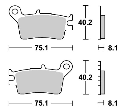 ストリート（セラミック）ブレーキパッド リア用 629HF SBS（エスビーエス） CRM250R（89〜90年）