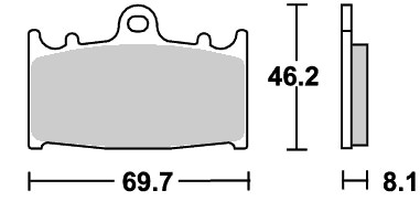 ストリートエクセル（シンター）ブレーキパッド フロント用 631HS SBS（エスビーエス） RG125 GAMMA（91〜96年）