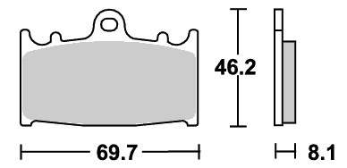 レーシング（デュアルカーボン）ブレーキパッド フロント用 631DC SBS（エスビーエス） GSX-R750（00〜03年）