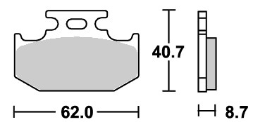 ストリート（セラミック）ブレーキパッド リア用 632HF SBS（エスビーエス） YZ400F（98年）