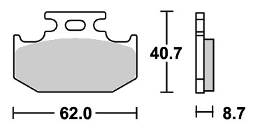 オフロード（シンター）ブレーキパッド リア用 632SI SBS（エスビーエス） WR400F（98年）