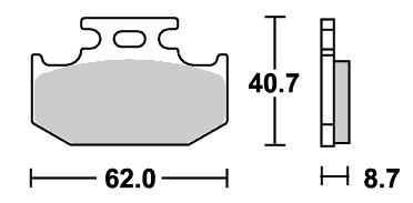 レーシングオフロード（シンター）ブレーキパッド リア用 632RSI SBS（エスビーエス） TT250R/RAID（93〜97年）