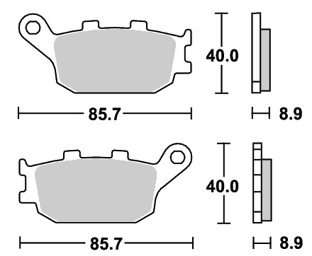 ストリート（セラミック）ブレーキパッド リア用 657HF SBS（エスビーエス） NC700S/ABS（12〜13年）