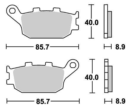 ストリートエクセル（シンター）ブレーキパッド リア用 657LS SBS（エスビーエス） NC700S/ABS（12〜13年）