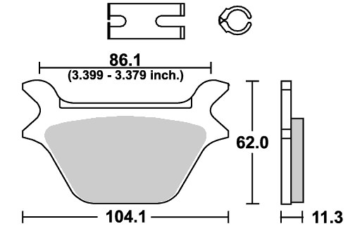 ストリート（セラミック）ブレーキパッド リア用 669HF SBS（エスビーエス） ソフテイル（SOFTAIL）