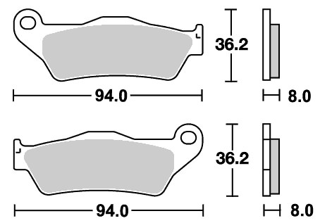 オフロード（シンター）ブレーキパッド フロント用 671SI SBS（エスビーエス） Aprilia RX125（97年〜）