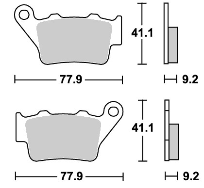 ストリートエクセル（シンター）ブレーキパッド リア用 675LS SBS（エスビーエス） BMW R850RT（98〜00年）