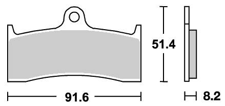 レーシング（デュアルカーボン）ブレーキパッド フロント用 676DC SBS（エスビーエス） NINJA ZX-7RR（96〜97年）