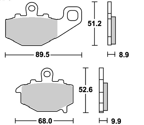 ストリートエクセル（シンター）ブレーキパッド リア用 687LS SBS（エスビーエス） ER-6n（06〜14年）