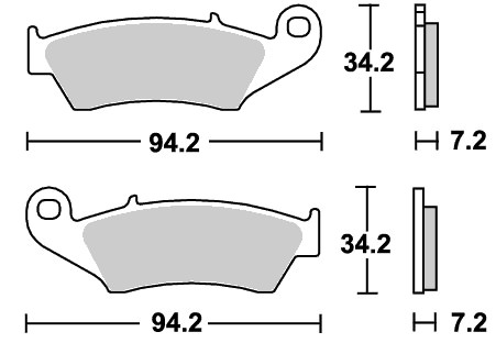 ストリートエクセル（シンター）ブレーキパッド フロント用 694HS SBS（エスビーエス） アフリカツイン750（93年〜）