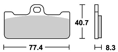 695RQ レーシング（カーボン）ブレーキパッド SBS（エスビーエス）