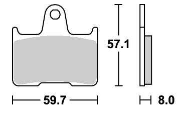 ストリート（セラミック）ブレーキパッド リア用 715HF SBS（エスビーエス） NINJA ZX-14R/ABS（13〜15年）