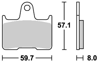 ストリートエクセル（シンター）ブレーキパッド リア用 715LS SBS（エスビーエス） NINJA ZX-14R/ABS（13〜15年）