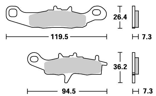 オフロード（シンター）ブレーキパッド フロント用 726SI SBS（エスビーエス） RM85