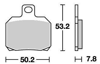 レーシング（カーボン）ブレーキパッド リア用 730RQ SBS（エスビーエス） DUCATI 1000 SUPERSPORT DS（03年〜）